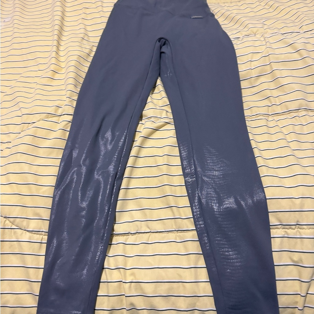 Euc Gray Bombshell Sportswear Shine Python Leggin… - image 1